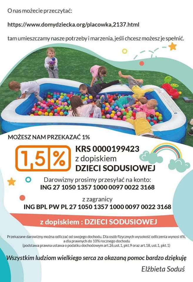 ulotka o przekazanie 1,5 %