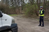 policjanci podczas działań