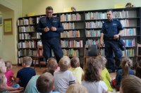 mundurowi na spotkaniu z dziecmi