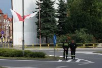 ochotnicza straż pożarna podczas zabezpieczenia