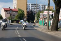 policjanci na motorach