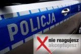 napis Policja i nie reagujesz-akceptujesz