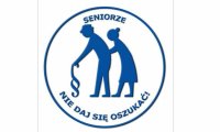 logo para seniorów z napisem seniorze nie daj się oszukać