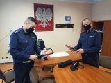 I Zastępca Komendanta Miejskiego Policji z Naczelnikiem WRD i nowymi urządzeniami