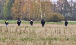 policjanci na polu