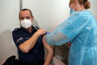 I Zastępca podczas szczepienia