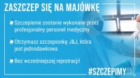 plakat zachęcający do zaszczepienia się na majówkę