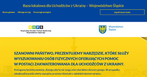 plakat baza noclegowa dla uchodźców