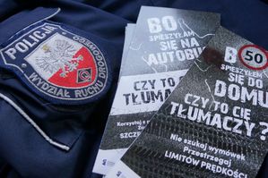 naszywka Policja Wydział Ruchu Drogowego i ulotki