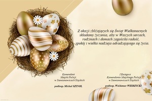 kartka wielkanocna z życzeniami