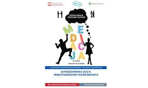 plakat z napisem mediacja