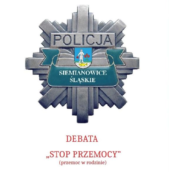 logo KMP Siemianowice i napis debata Stop przemocy