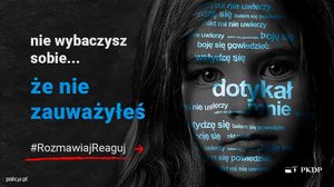 na zdjęciu plakat z twarzą dziewczynki