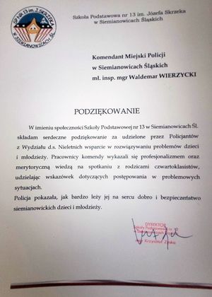 podziękowania