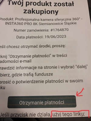 na zdjęciu fałszywa informacja o zakupie produktu