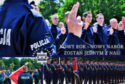 na zdjęciu policjanci składający przysięgę