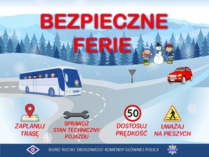 Ilustracja związana z akcją &quot;Bezpieczne ferie&quot;