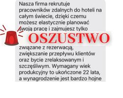 na zdjęciu napis oszustwo