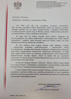 na zdjęciu życzenia