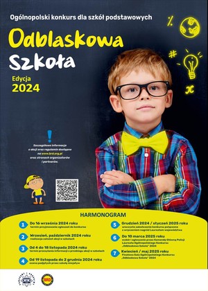 na zdjęciu plakat odblaskowa szkoła