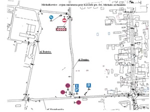 mapka przedstawiająca zmianę organizacji ruchu drogowego