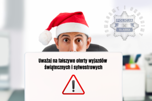 na zdjęciu mężczyzna w czapce mikołaja i napis jak w tytule artykułu