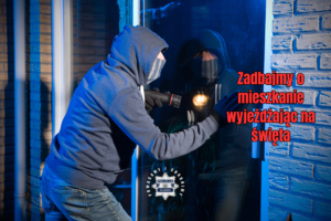 na zdjęciu mężczyzna włamuje się przez okno