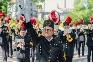 na zdjęciu orkiestra górnicza