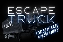 na zdjęciu grafika z napisem escapetruck