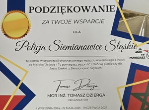 na zdjęciu podziękowania