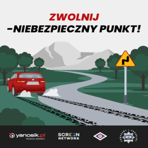 ilustracja przedstawiająca policyjną akcję promującą bezpieczeństwo