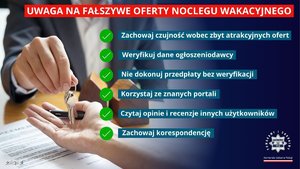 na zdjeciu grafika z poradami, dłonie, które przekazują klucze do mieszkania