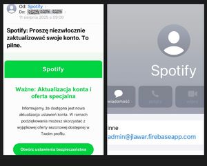 na zdjęciu wiadomość