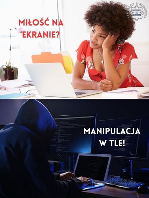na zdjęciu plakat kobieta przed laptopem