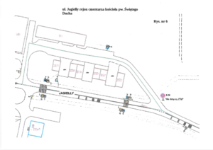 ul. Jagiełły - rejon cmentarza kościoła pw. Świętego Ducha