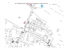 ul. Cmentarna rejon cmentarza przy parafii pw. Świętego Krzyża