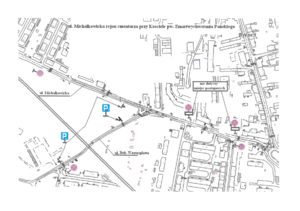 ul. Michałkowicka rejon cmentarza przy Kościele pw. Zmartwychwstania Pańskiego
