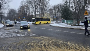 Skrzyżowanie ulic, na których dokonywane są kontrole trzeźwości przez policjantów