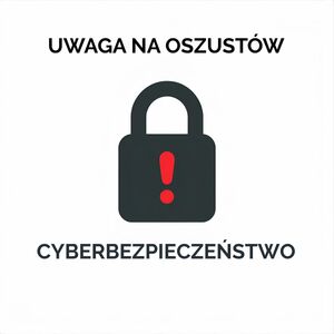 Zdjęcie przedstawia kłódkę z wykrzyknikiem w środku oraz napisy ostrzeżenia